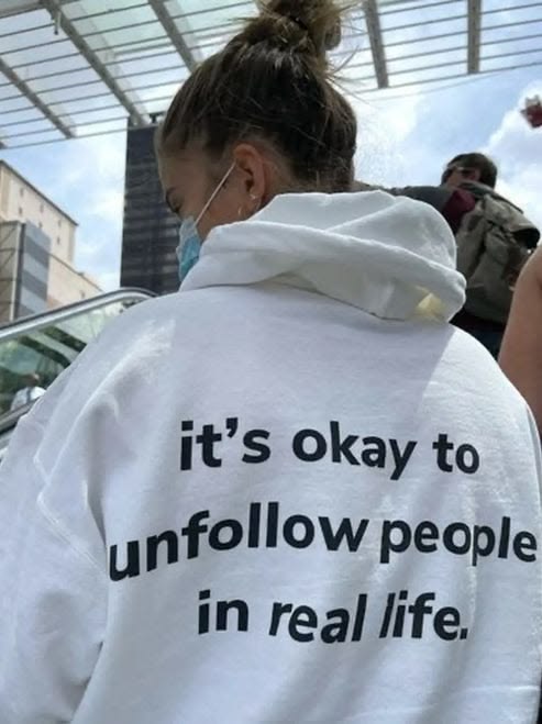 It's Okay To Unfollow People In Real Life Hoodie